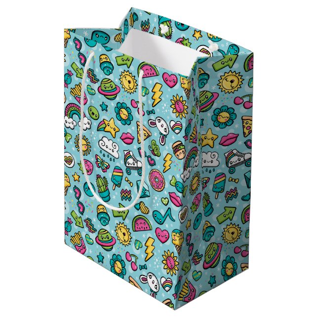 Sac totalement mignon de cadeau de griffonnages (Dos Angle)