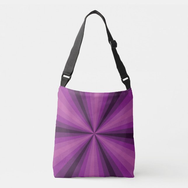 Sac Tout-Sur-Imprimé Violet Illusion Optique (Devant)