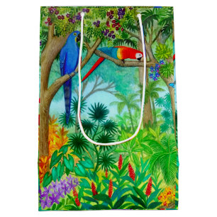 Sac tropical de cadeau de jungle de perroquet