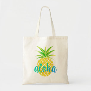 Sac tropical de turquoise d'aquarelle d'ananas