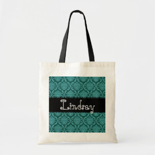 Sac turquoise de demoiselle d'honneur de damassé