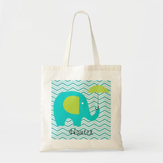 Sac vert de coutume de parapluie de Chevron d'Aqua (Devant)