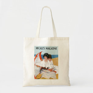 Sac vintage de couverture de magazine de plage