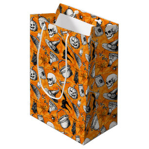 Sac vintage de des bonbons ou un sort de Halloween