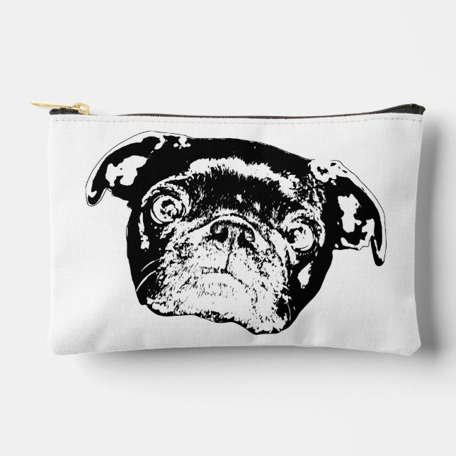 Sac Zip beauté Pug gras (Recto)