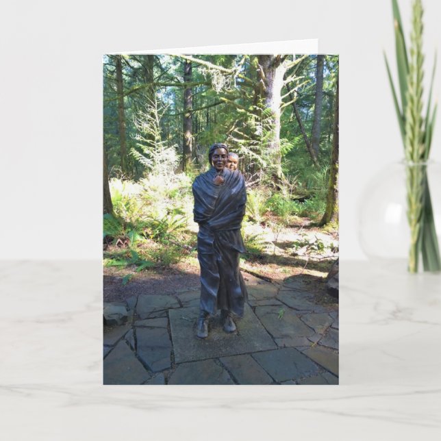 Sacagawea Statue, Fort Clatsop, Astoria, Oregon Card (Front)