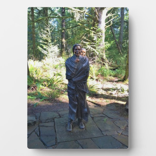 Sacagawea Statue, Fort Clatsop, Astoria, Oregon Plaque (Front)
