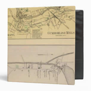 Saccarappa, Cumberland Mills, Washburn Village map Binder