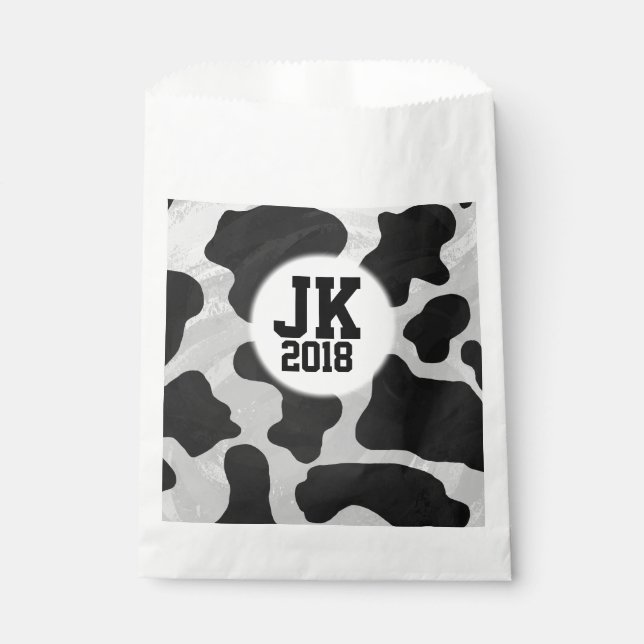 Sachets En Papier 12de12 Sac Faveur Personnalisé Vache (Devant)