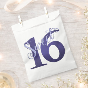 Sachets En Papier 16 ans   Chic Purple Aquarelle Nom du script