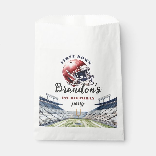 Sachets En Papier 1ère Coupe de football d'un an Anniversaire (Devant)