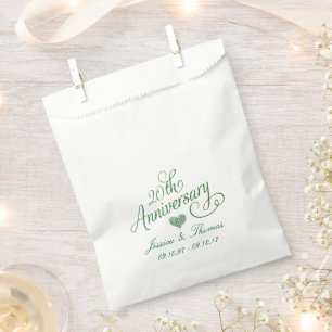 Sachets En Papier 20e Mariage émeraude Anniversaire Favor Sac