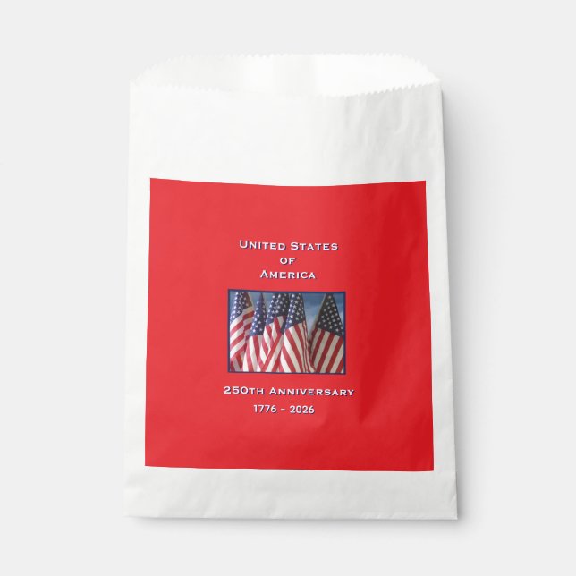 Sachets En Papier 250e anniversaire USA Patriotique (Devant)