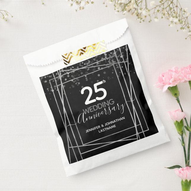 Sachets En Papier 25e anniversaire du Mariage Favor Bags (Scellé)