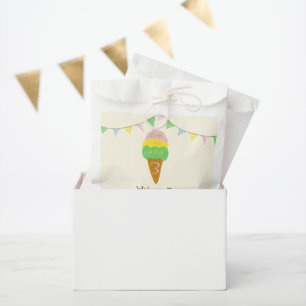 Sachets En Papier 3 Scoops of Fun 3ème anniversaire de la fête de la