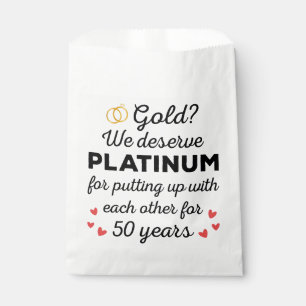 Sachets En Papier 50ème anniversaire de Mariage I - Gold Funny Coupl