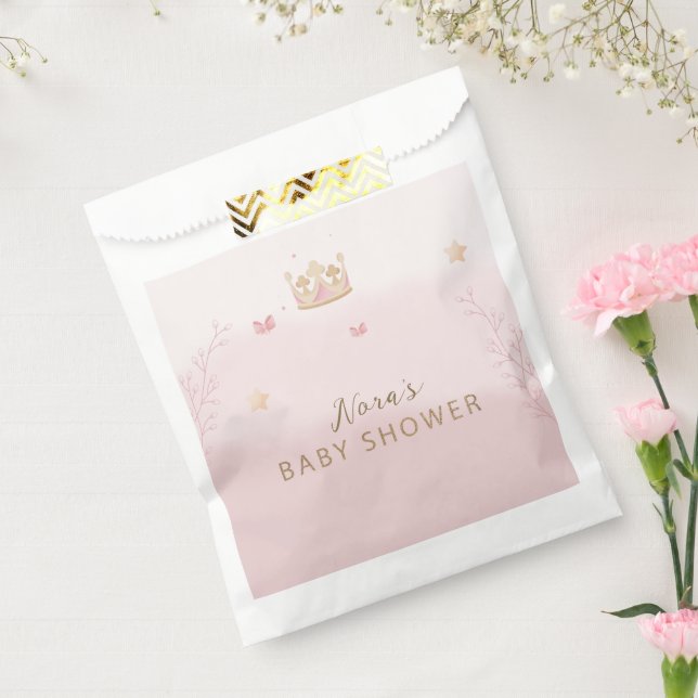 Sachets En Papier "A Crown For Princess" Pastel Shade Baby Shower (Scellé)