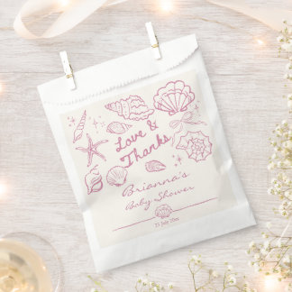 Sachets En Papier À la mer bientôt filles plage coquillages baby sho