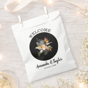 Sachets En Papier Accueil Mariage floral tropical