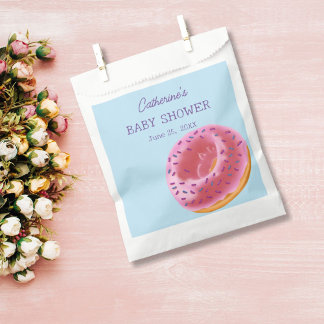 Sachets En Papier Adorable Baby shower de beigne bleu
