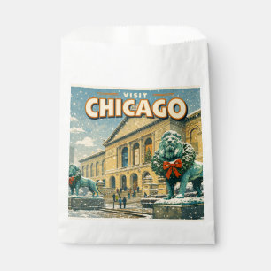Sachets En Papier Affiche de l'Institut d'Art de Chicago en hiver