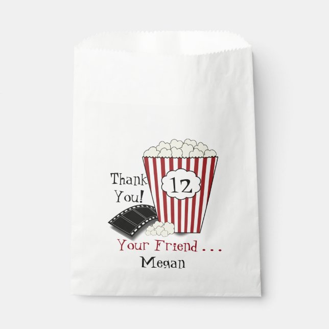 Sachets En Papier Afficher l'heure Popcorn Thème Favoriser le sac (Devant)