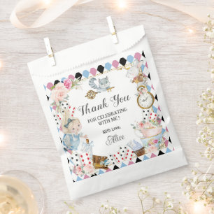 Sachets En Papier Alice au pays des merveilles Anniversaire High Tea