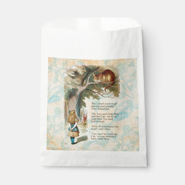 Sachets En Papier Alice au pays des merveilles Cheshire Cat Mad (Devant)