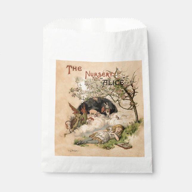 Sachets En Papier Alice au pays des merveilles Illustrations classiq (Devant)