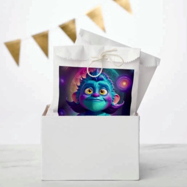 Sachets En Papier Alien et ami de l'espace (Créateur téléchargé)