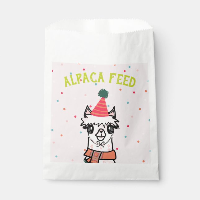 Sachets En Papier Alpaca Feed Cactus Fiesta Anniversaire (Devant)