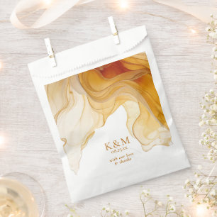 Sachets En Papier Amber Brandy Abstrait Ink Mariage ID1089