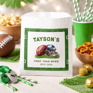 Sachets En Papier American Football First Year Down 1st Birthday