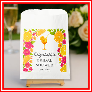 Sachets En Papier Amour au Premier Spritz Citron Orange Fête de Mari
