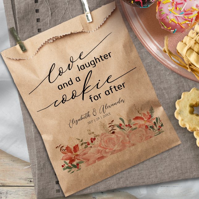 Sachets En Papier Amour rire et un biscuit pour après Mariage (Créateur téléchargé)
