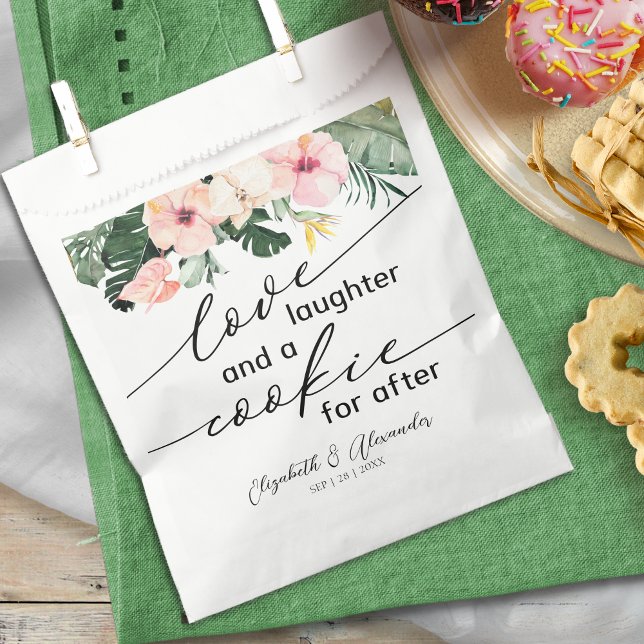 Sachets En Papier Amour rire et un cookie pour After Palm Mariage (Créateur téléchargé)