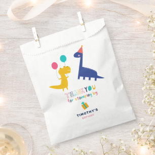 Sachets En Papier Anniversaire de Cute Dinosaur Merci de Stomping pa
