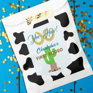 Sachets En Papier Anniversaire de Rodéo de Cowboy Occidental