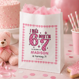 Sachets En Papier Anniversaire drôle de 7 ans Fête « J'avais 6 ans