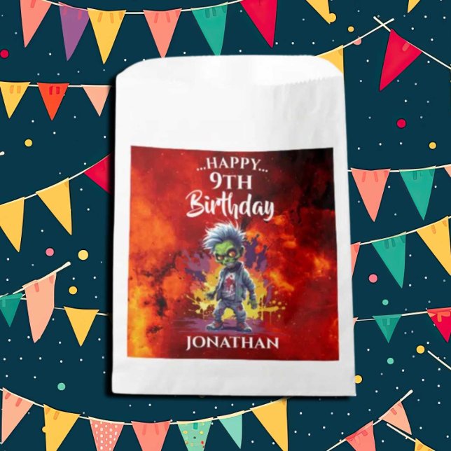 Sachets En Papier Anniversaire drôle Zombie Boy (Zombie Walkers,  Your birthday party won't be complete without an array of gruesome zombie props! )