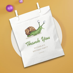 Sachets En Papier Anniversaire du mignon escargot