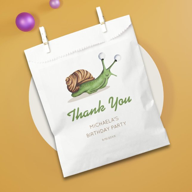 Sachets En Papier Anniversaire du mignon escargot (Créateur téléchargé)