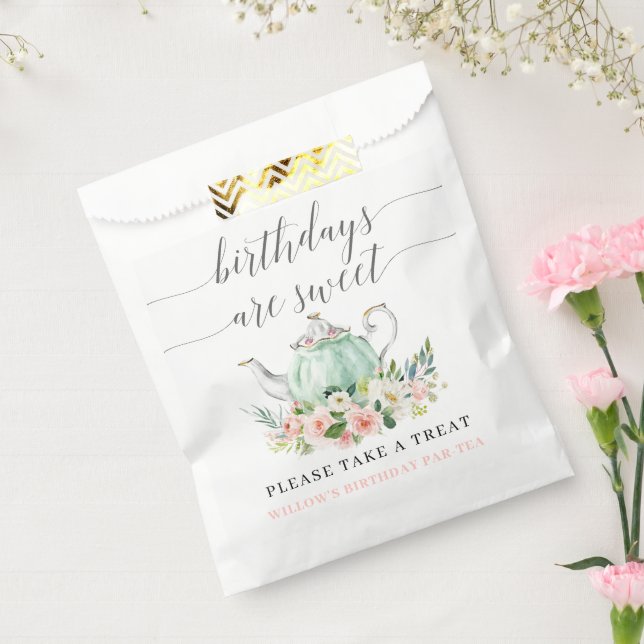 Sachets En Papier Anniversaire fête Tea Party Les anniversaires sont (Scellé)