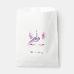 Sachets En Papier Anniversaire Licorne Rose Violet