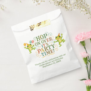 Sachets En Papier Anniversaire personnalisé de grenouille pour tout-