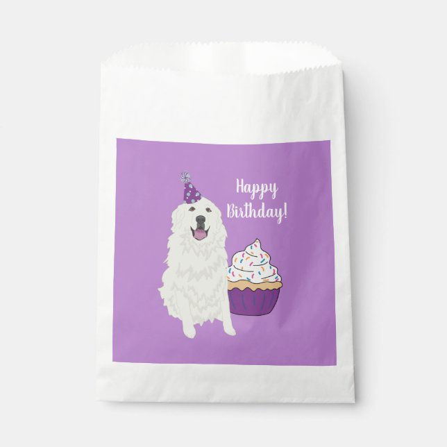 Sachets En Papier Anniversaire sur mesure Great Pyrenees Mountain Do (Devant)