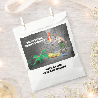 Sachets En Papier Anniversaire Thème Chasse au Trésor Viking