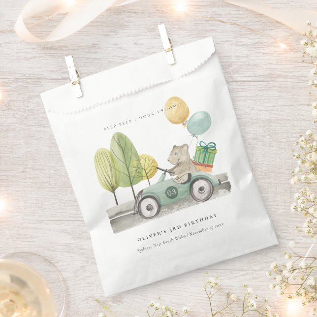 Sachets En Papier Aqua Green N'importe quel âge Anniversaire Fête Te (Coupé)