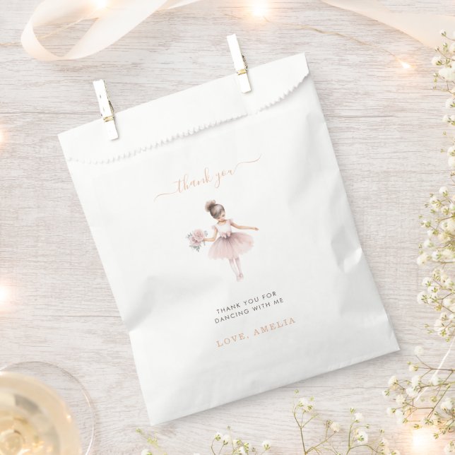 Sachets En Papier Aquarelle Ballerina Enfants Calligraphie mignonne (Coupé)