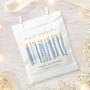 Sachets En Papier Aquarelle bleu pastel mignonne Bougies d'anniversa